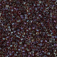 Miyuki delica Beads 11/0 - Lined garnet dark grey ab DB-297